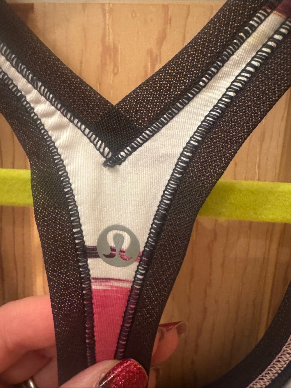 lululemon athletica Pink Multi-Print Racerback Tank with Mesh - Picture 3 of 3